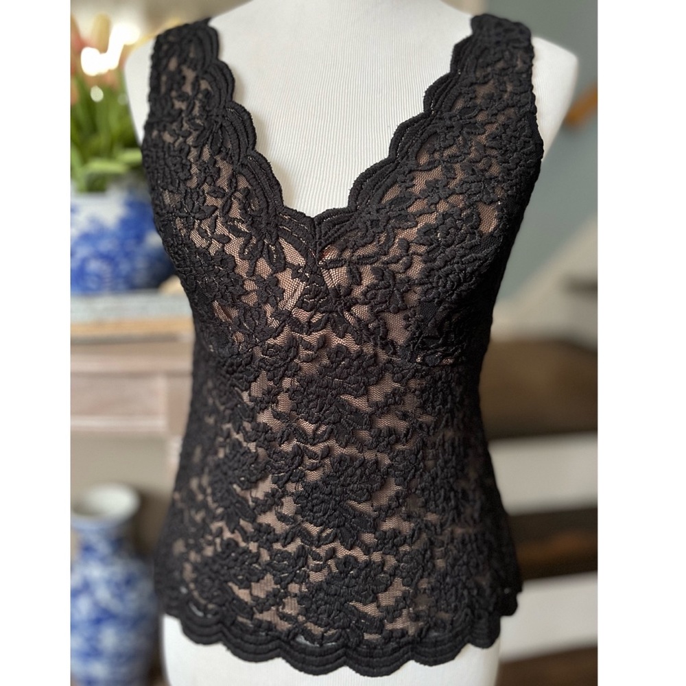 Dress Barn Collection Small Black Lace Top. NWT